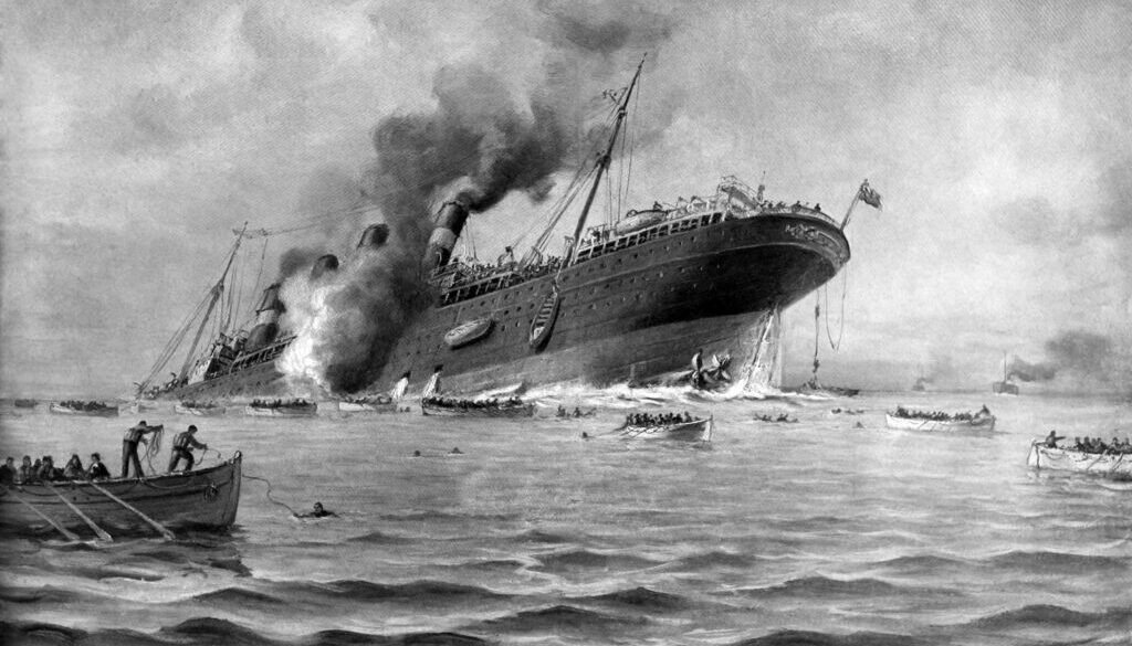 Lusitania sinkt